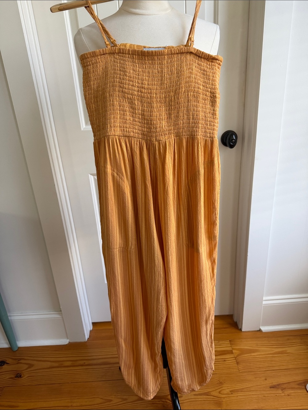 Prana Golden Smocked Strap Jumpsuit